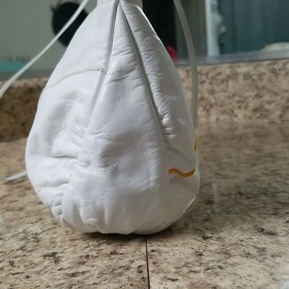 Vintage Bags By Supreme White Leather Patchwork Geometric Clutch Crossbody - Picture 10 of 15